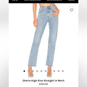 agolde. Cherie High Rise Straight in Merit. size 25